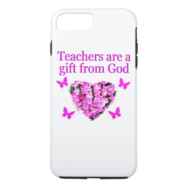 HÜBSCH PINK FLORAL CHRISTLICH LEHRER DESIGN Case-Mate iPhone HÜLLE (Rückseite)