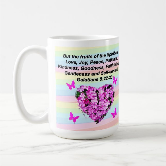HÜBSCH PINK FLORAL GALATIANS 5 KAFFEETASSE (Links)