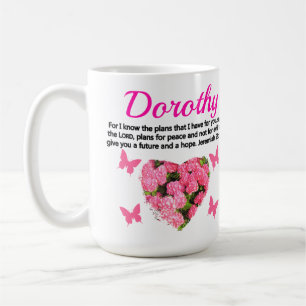 HÜBSCH PINK FLORAL PERSONALISIERT JEREMIAH 29:11 KAFFEETASSE