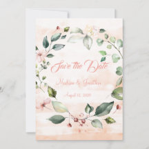 Hübsch Pink Floral Script Wreath