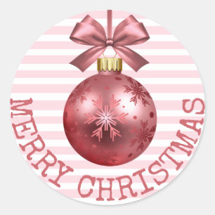Hübsch Pink Frohe Weihnachtsschmuck Stickers