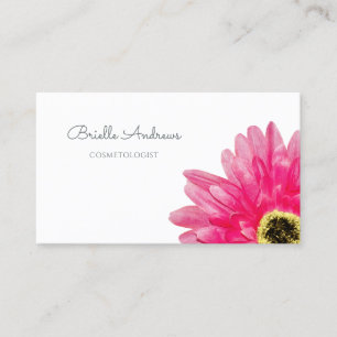 Hübsch Pink Gerbera Daisy Blume auf Simple White Visitenkarte