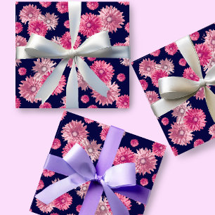 Hübsch Pink Gerbera Daisy Floral Geschenkpapier