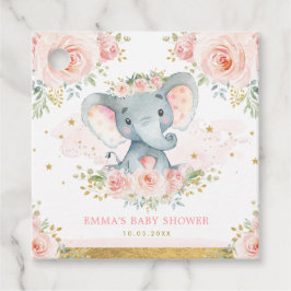 Hübsch Pink Gold Elephant Baby Dusche Geschenkanhänger