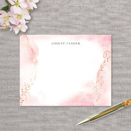 Hübsch Pink Gold Glitzer Personal Stationery Dankeskarte