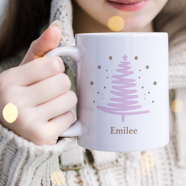 Hübsch Pink Gold Weihnachtsbaum Kaffeetasse (Von Creator hochgeladen)