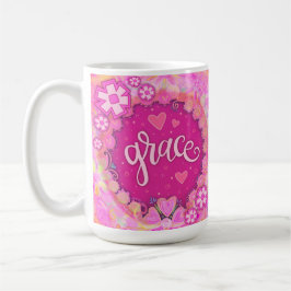 Hübsch Pink Grace Inspiriere One Word Art Kaffeetasse