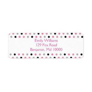 Hübsch Pink, grau und schwarz Polka Punkte