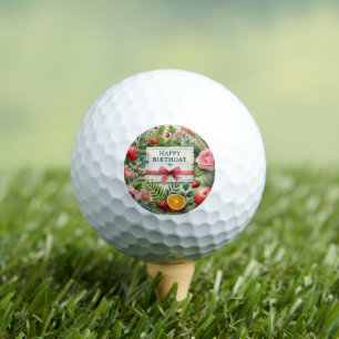 Hübsch Pink Green Happy Birthday Golf Balls Golfball