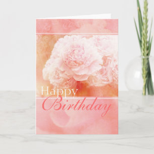 Hübsch Pink Happy Birthday Peonies Card Karte