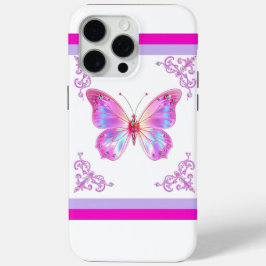 Hübsch Pink Holo Butterfly iPhone 15 Pro Max Fall Case-Mate iPhone Hülle