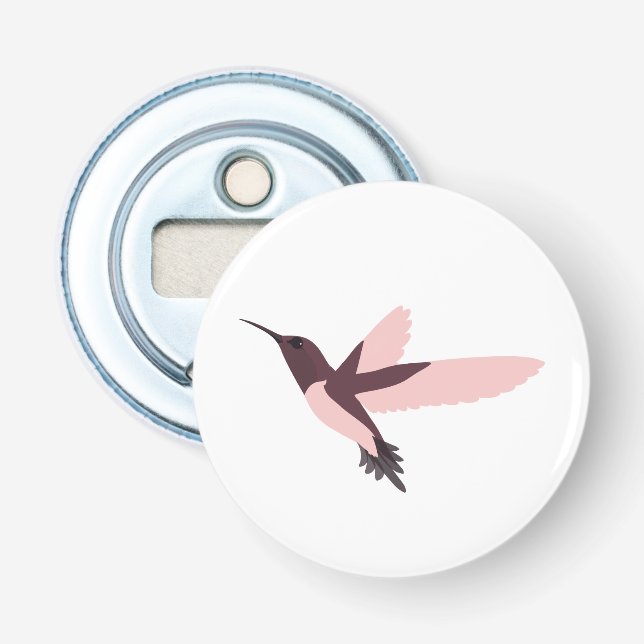 Hübsch Pink Hummingbird Flaschenöffner (Vorderseite)