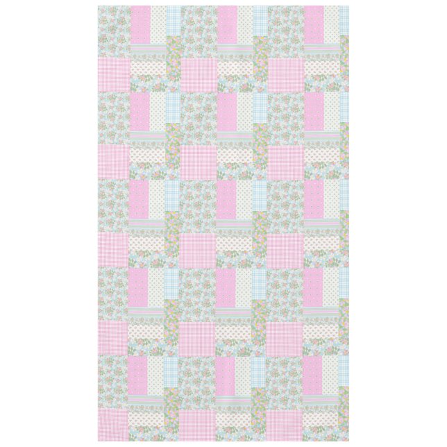 Hübsch Pink Hund Rose Imitate Patchwork Tablette Tischdecke (Vorderseite)