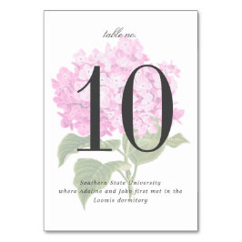 Hübsch Pink Hydrangea Garden Wedding Tischnummer
