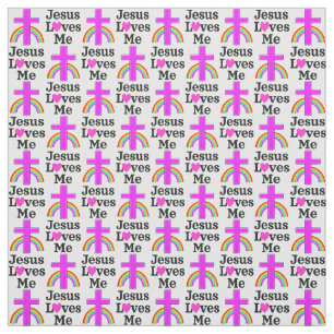 HÜBSCH PINK INSPIRIERE JESUS LIEBEN ME STOFF