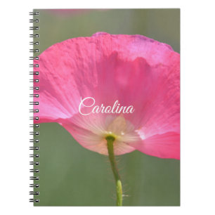 Hübsch Pink Island Poppy Blume Notizblock