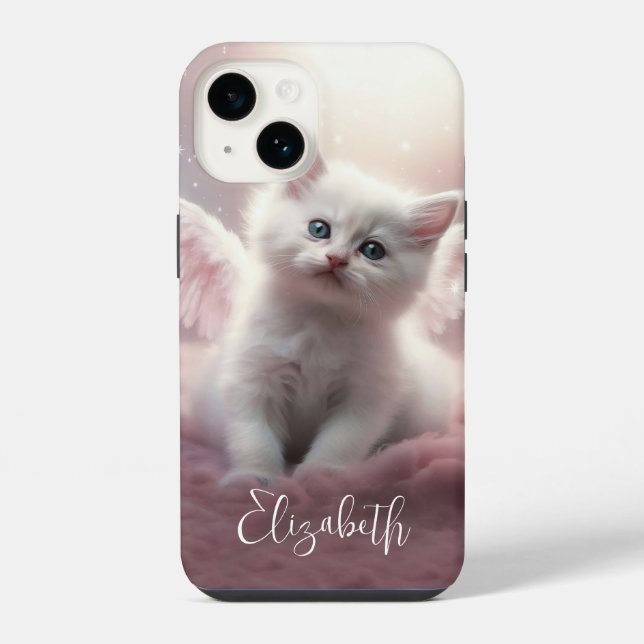 Hübsch Pink Kitten iPhone Hülle (Rückseite)