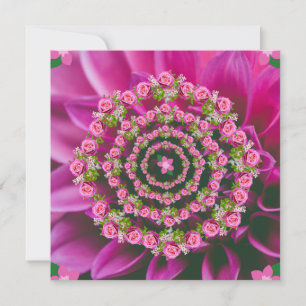 Hübsch Pink Lila Green Garden Blume Weihnachten Einladung