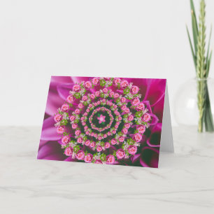 Hübsch Pink Lila Green Garden Blume Weihnachten Karte