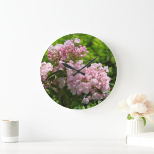 Hübsch Pink Mountain Laurel Blume Große Wanduhr
