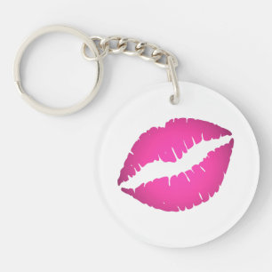 Hübsch Pink Ombre Lipstick Kiss Schlüsselanhänger