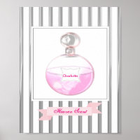 Hübsch Pink Parfüm Flasche Personalisiert
