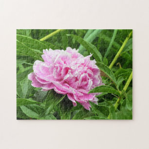 Hübsch Pink Peony Puzzle