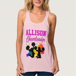 HÜBSCH PINK PERSONALISIERT CHEERLEADER TANK TOP