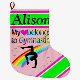 HÜBSCH PINK PERSONALISIERT GYMNAST STRUMPF GROßER WEIHNACHTSSTRUMPF