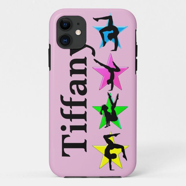 HÜBSCH PINK PERSONALISIERT GYMNASTICS IPHONE FALL Case-Mate iPhone HÜLLE (Rückseite)