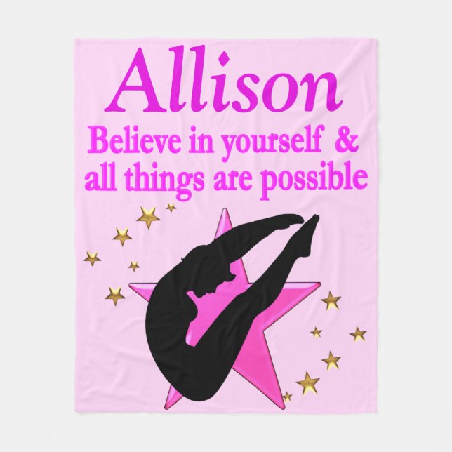 HÜBSCH PINK PERSONALISIERTE MÄDCHENTAUCHBLANKET FLEECEDECKE (Vorderseite)