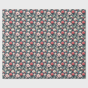 Hübsch Pink Poppies Geschenkpapier