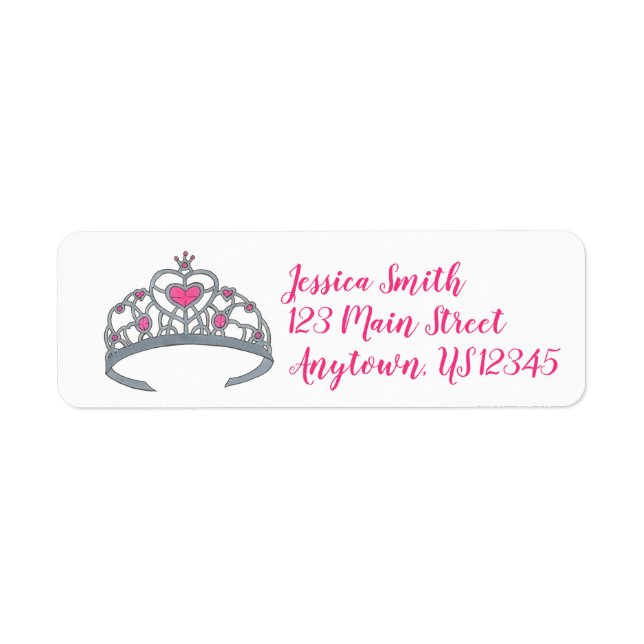 Hübsch Pink Princess Jewel Tiara Crown Royalty (Vorne)