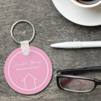 Hübsch Pink Real Anwesen Agent Personalisiert Real