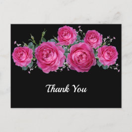 Hübsch Pink Rose Bouquet Floral Vielen Dank Postkarte