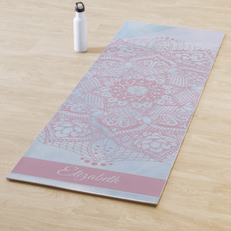 Hübsch Pink Sacro Lotus Blume Blossom Mandala Yogamatte