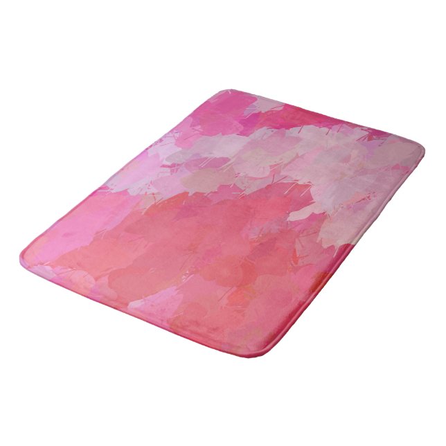 Hübsch Pink Schmetterlinge Duschbad matte (Schrägansicht)