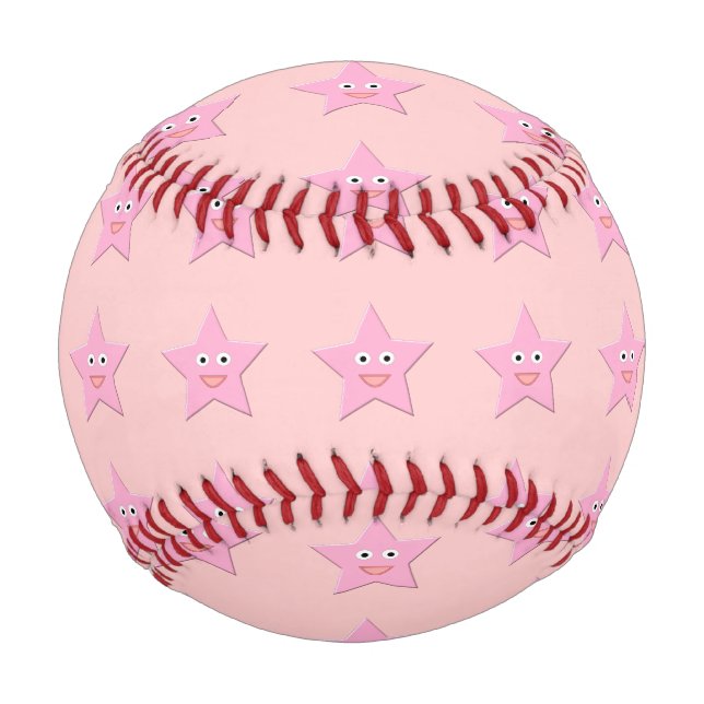 Hübsch Pink Star Baseball (Vorderseite)
