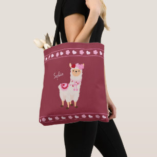 Hübsch Pink Valentine's Day Llama Little Girl Name