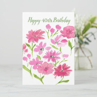 Hübsch Pink Wasserfarbe Blumenstrauß