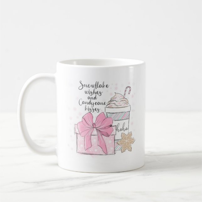Hübsch Pink Weihnachten Tasse (Links)