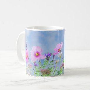 Hübsch Pink Wild Blume Wiese Kaffeetasse