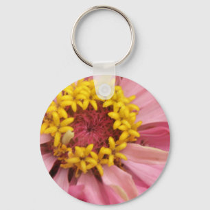 Hübsch Pink Zinnia Schlüsselanhänger
