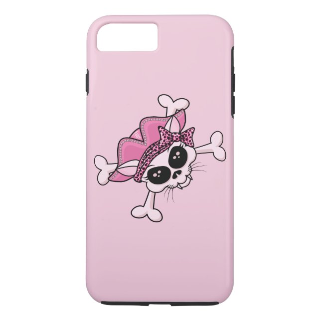 Hübsch Pirate Kitty Skull Case-Mate iPhone Hülle (Rückseite)