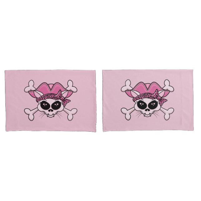 Hübsch Pirate Kitty Skull Kissenbezug (Vorderseite-Set)