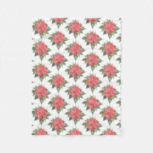Hübsch Poinsettia Fleecedecke
