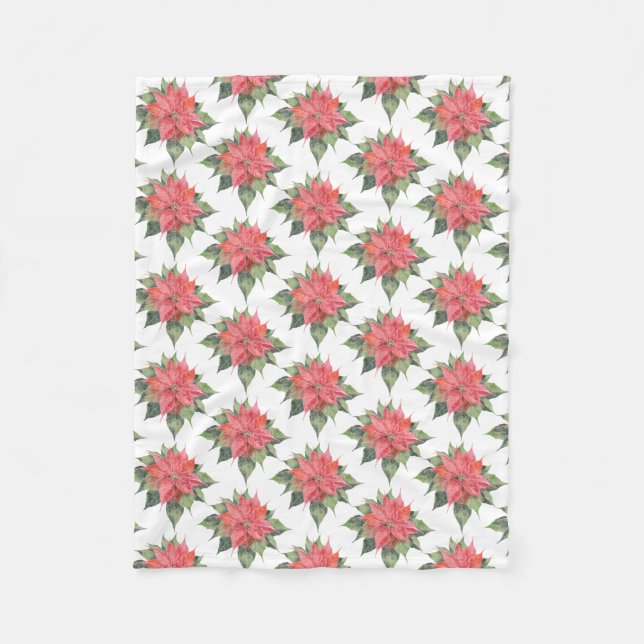 Hübsch Poinsettia Fleecedecke (Vorderseite)