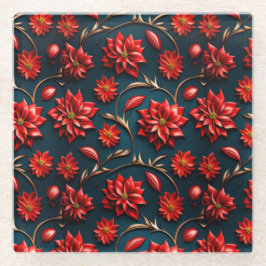 Hübsch Poinsettia Glasuntersetzer