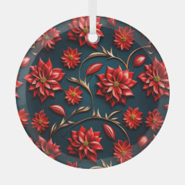 Hübsch Poinsettia Ornament Aus Glas