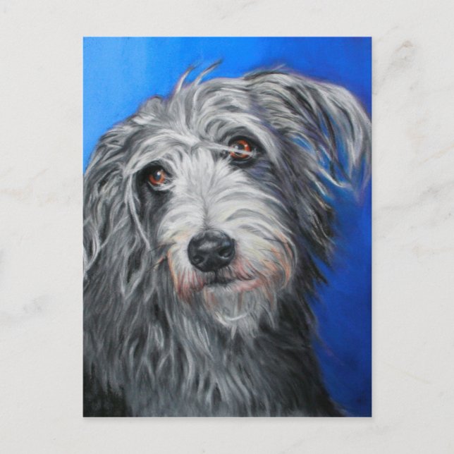 "Hübsch Poppy" - Mädchen von Lurcher Postkarte (Vorderseite)